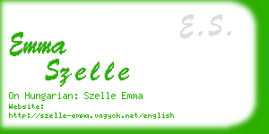 emma szelle business card